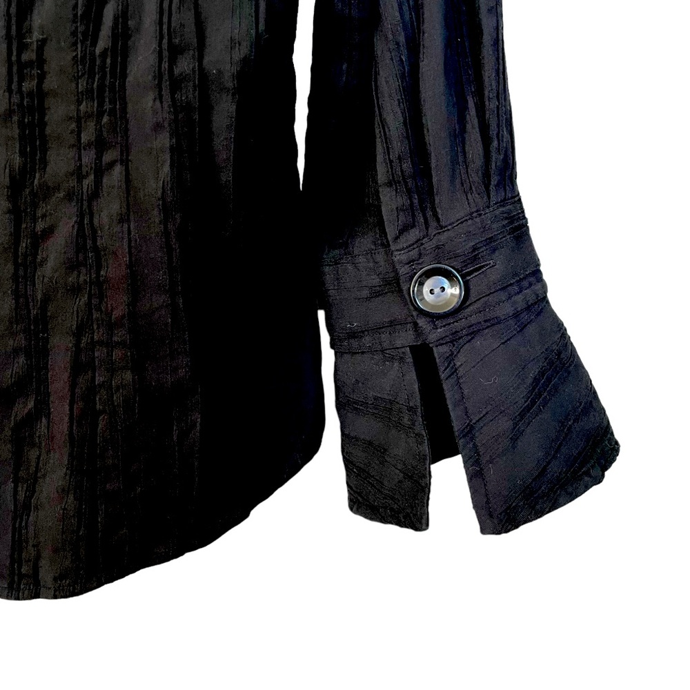 Foxcroft Textured Fitted Stretch Button Up Shirt - image 6